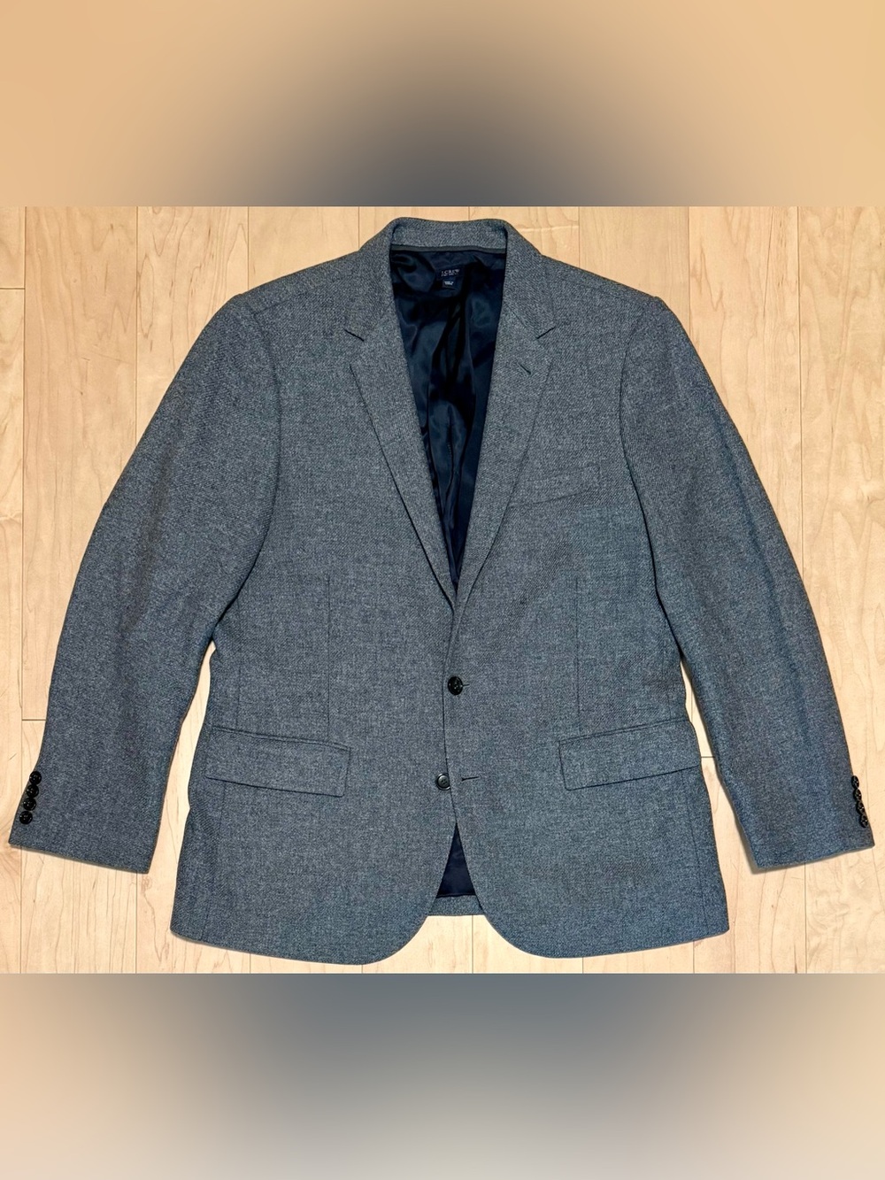 J. Crew Ludlow Yorkshire Tweed Moon Wool Blazer Sport Jacket Gray Slim Men’s 44R